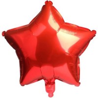 Žvaigždutė, folinis balionas, raudona (10vnt, 25cm) Žvaigždutė, folinis balionas, raudona (10vnt, 25cm)
