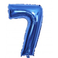 Folinis balionas-skaičius 7, mėlynas (82cm)