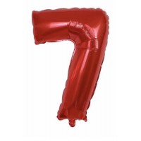 Folinis balionas-skaičius 7, raudonas (82cm)