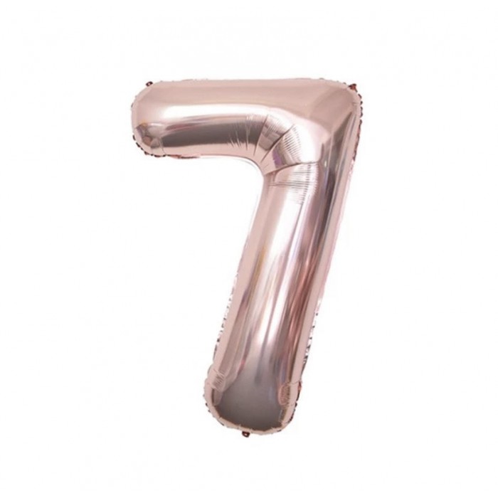 Folinis balionas-skaičius 7, rožinio aukso (86cm) Folinis balionas-skaičius 7, rožinio aukso (86cm)
