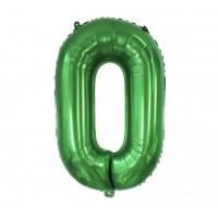 Folinis balionas-skaičius 0, žalias (82cm)