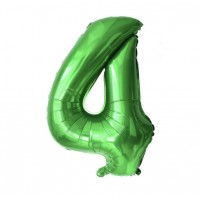 Folinis balionas-skaičius 4, žalias (82cm)