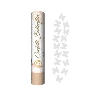 Konfeti patranka balti "Drugeliai" (30cm) Konfeti patranka balti "Drugeliai" (30cm)