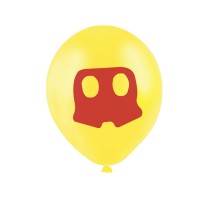 Geltonas balionas ir raudonas Mickey Mouse/Peliukas Mikis (5vnt, 30cm)