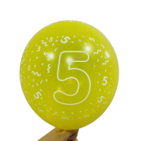 Balionas su skaičiumi 5, geltonas (30cm) Balionas su skaičiumi 5, geltonas (30cm)
