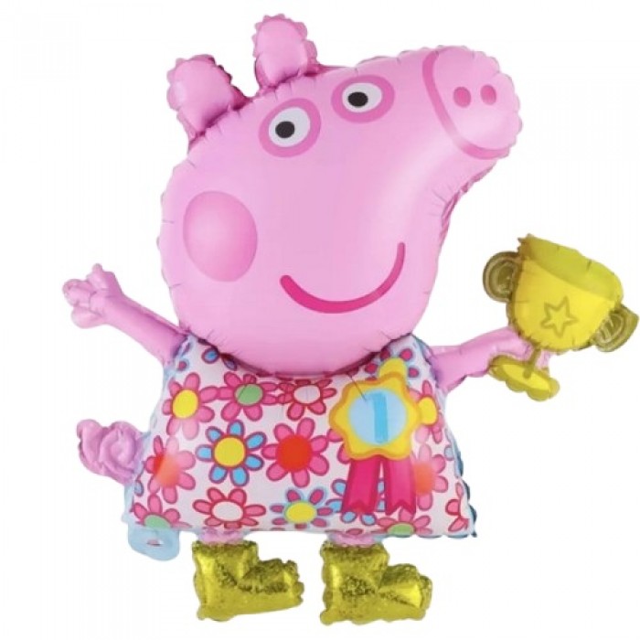 Forminis balionas "Peppa Pig gėlėta suknele" (60*50cm) Forminis balionas "Peppa Pig gėlėta suknele" (60*50cm)