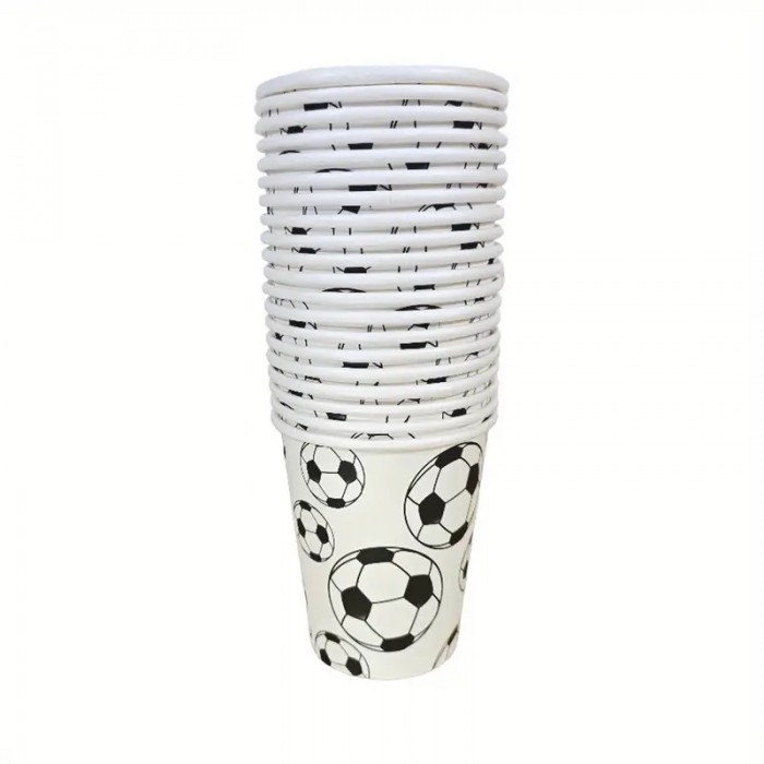 Puodeliai "Futbolo kamuoliai" (12vnt, 260ml) Puodeliai "Futbolo kamuoliai" (12vnt, 260ml)