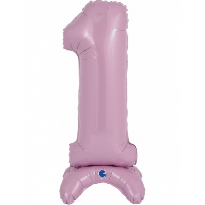 Folinis balionas-skaičius 1. rožinis, pastatomas (66cm) Folinis balionas-skaičius 1. rožinis, pastatomas (66cm)