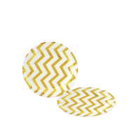 Lėkštutės "Auksiniai zigzag" (18cm 6vnt) Lėkštutės "Auksiniai zigzag" (18cm 6vnt)