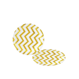 Lėkštutės "Auksiniai zigzag" (18cm 6vnt)