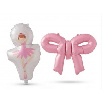 Folinis balionas „Balerina ir kaspinėlis" (55cm) Folinis balionas „Balerina ir kaspinėlis" (55cm)