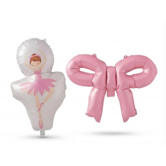 Folinis balionas „Balerina ir kaspinėlis" (55cm)