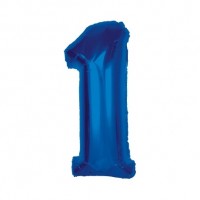 Folinis balionas-skaičius 1, mėlynas (101cm) Folinis balionas-skaičius 1, mėlynas (101cm)