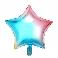 Žvaigždutė, pereinamų spalvų, folinis balionas (46cm) Žvaigždutė, pereinamų spalvų, folinis balionas (46cm)