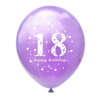 Balionas su skaičiumi 18, violetinis (30cm) Balionas su skaičiumi 18, violetinis (30cm)