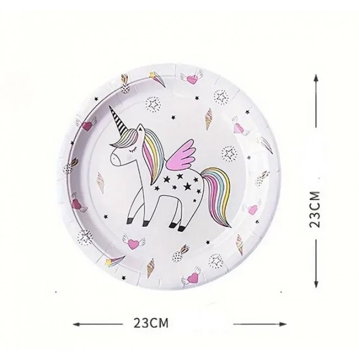 Lėkštutės "Skraidantis vienaragis" (12vnt,23cm) Lėkštutės "Skraidantis vienaragis" (12vnt,23cm)