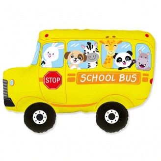 Folinis balionas „Mokyklos autobusas“ (66×80cm)