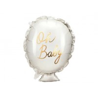 Folinis apvalus balionas "OH baby" (53cm)