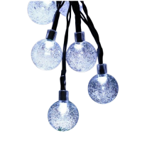 LED lauko lemputės su saulės baterija “Burbuliukai" (5m, 20vnt) LED lauko lemputės su saulės baterija “Burbuliukai" (5m, 20vnt)
