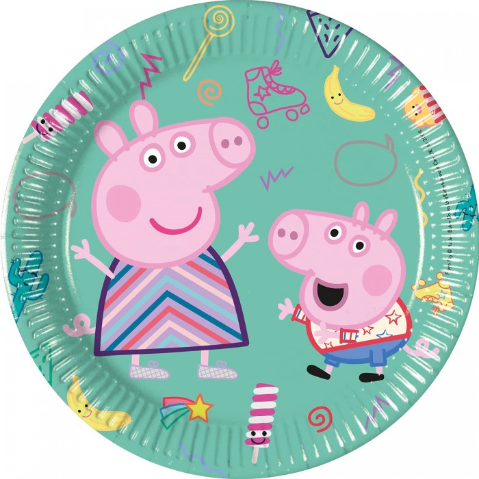 Lėkštutės “Kiaulytė Peppa” (10vnt, 20cm) Lėkštutės “Kiaulytė Peppa” (10vnt, 20cm)