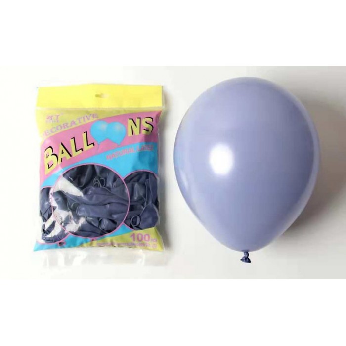 Macaron maži balionai, pilkai violetinė (20vnt, 13cm)