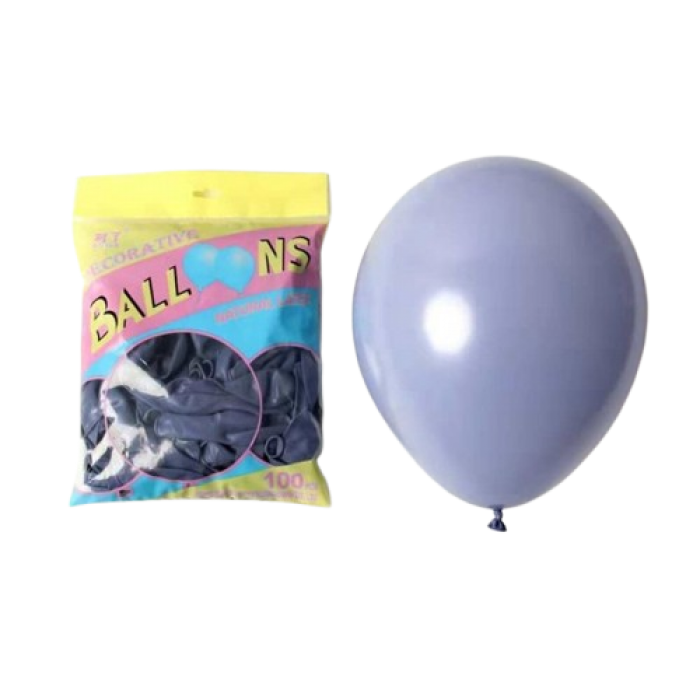 Macaron maži balionai, pilkai violetinė (20vnt, 13cm) Macaron maži balionai, pilkai violetinė (20vnt, 13cm)