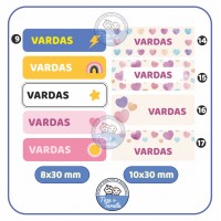 Vardo lipdukai vaikams, daiktų žymėjimui Nr. 2 (50vnt)