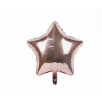 Žvaigždutė rožinio aukso, folinis balionas (60cm) Žvaigždutė rožinio aukso, folinis balionas (60cm)