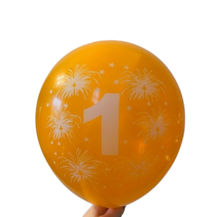 Balionas su skaičiumi 1, oranžinis (30cm) Balionas su skaičiumi 1, oranžinis (30cm)