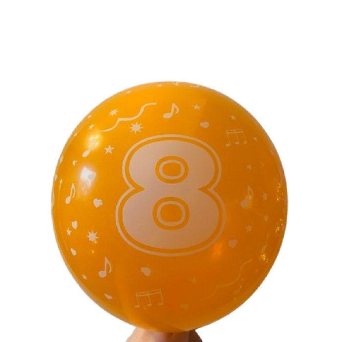 Balionas su skaičiumi 8, oranžinis (30cm) Balionas su skaičiumi 8, oranžinis (30cm)
