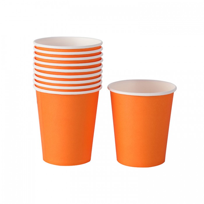Vienspalviai puodeliai oranžiniai (10vnt)