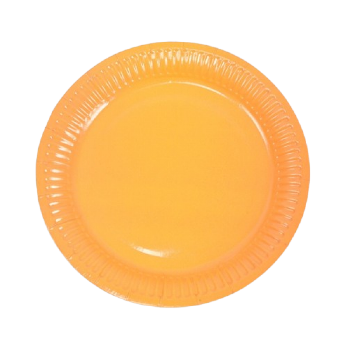 Vienspalvės lėkštutės oranžinės (10vnt 23cm) Vienspalvės lėkštutės oranžinės (10vnt 23cm)