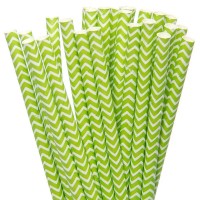  Šiaudeliai ryškiai salotiniai zigzag (16vnt) 
