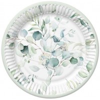 Lėkštutės "Eukalipto šakelė" (8vnt, 23cm) Lėkštutės "Eukalipto šakelė" (8vnt, 23cm)