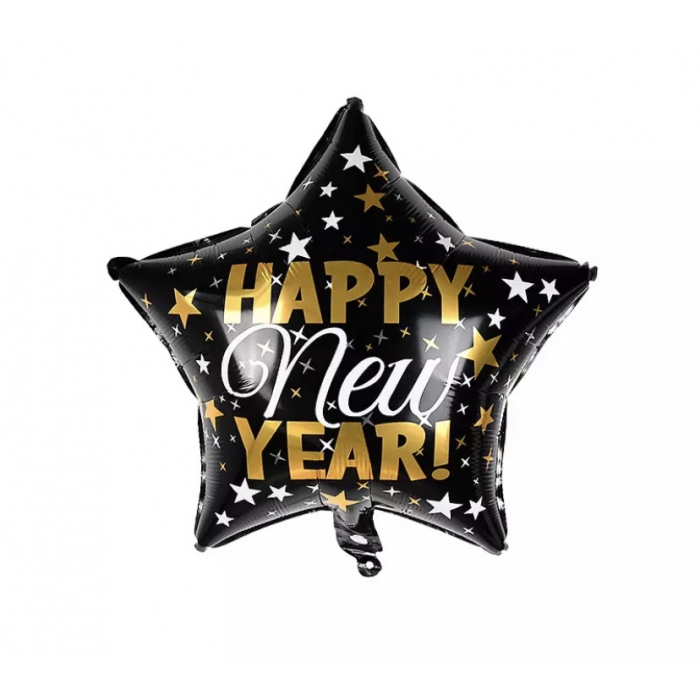 Forminis žvaigždės balionas "Happy new year"(46cm)