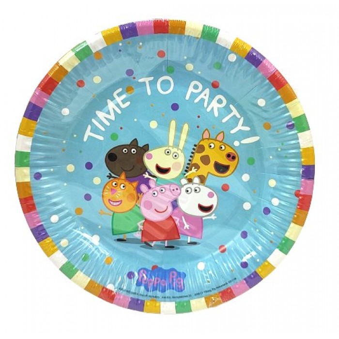 Lėkštutės “Peppa ir draugai” (8vnt, 18cm) Lėkštutės “Peppa ir draugai” (8vnt, 18cm)