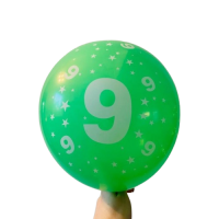 Balionas su skaičiumi 9, žalias (30cm) Balionas su skaičiumi 9, žalias (30cm)
