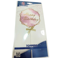 Torto smeigtukas "Happy birthday" šešiakampis (1vnt) Torto smeigtukas "Happy birthday" šešiakampis (1vnt)