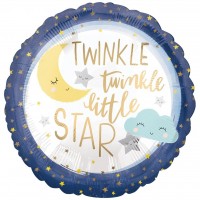 Folinis apvalus balionas "Twinkle" (46cm)