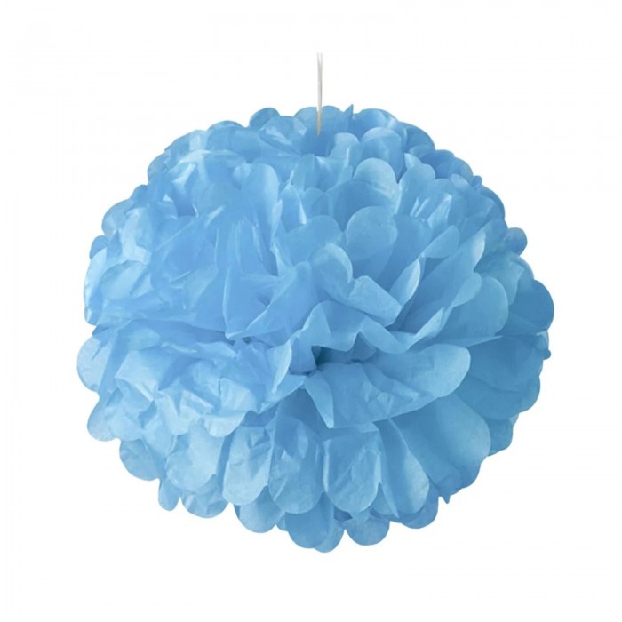 Dekoracija "Pompom" melsvas (25cm) Dekoracija "Pompom" melsvas (25cm)