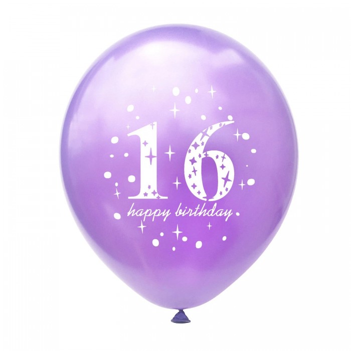Balionas su skaičiumi 16, violetinis (30cm) Balionas su skaičiumi 16, violetinis (30cm)