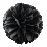 Dekoracija "Pompom" juodas (25cm)