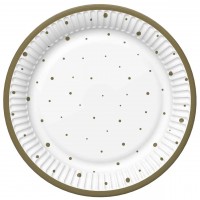 Lėkštutės “Auksiniai taškeliai” (23cm, 8vnt) Lėkštutės “Auksiniai taškeliai” (23cm, 8vnt)