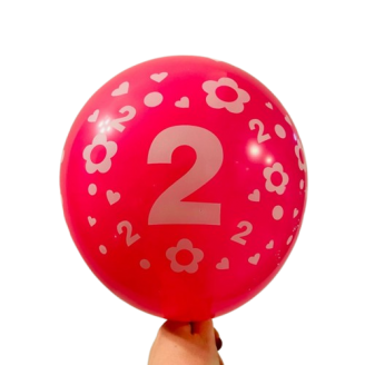 Balionas su skaičiumi 2, vyšninė (30cm)