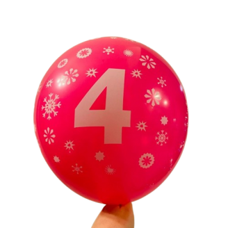 Balionas su skaičiumi 4, vyšninė (30cm)