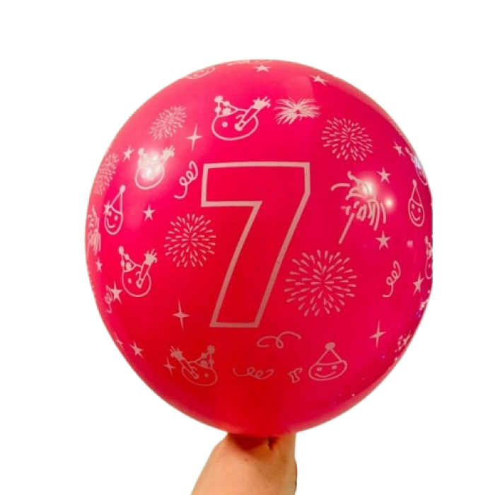 Balionas su skaičiumi 7, vyšninė (30cm) Balionas su skaičiumi 7, vyšninė (30cm)