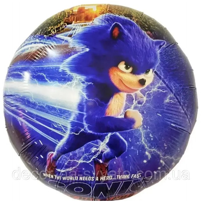 Folinis balionas “Ežiukas Sonic” (1vnt, 46cm) Folinis balionas “Ežiukas Sonic” (1vnt, 46cm)