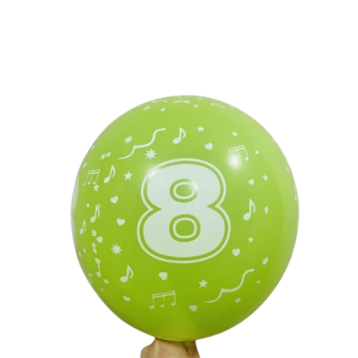 Balionas su skaičiumi 8, salotinis (30cm) Balionas su skaičiumi 8, salotinis (30cm)